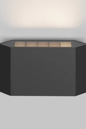 Ultimissimo Modello Lampada a parete per facciate a LED da esterno in alluminio e diffusore in vetro - 5W - Lumen 300 - 3000k Luce Calda - IP54