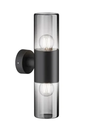 Ultima Occasione Lampada da muro per esterno struttura in alluminio e doppio diffusore in vetro - 60W - IP54