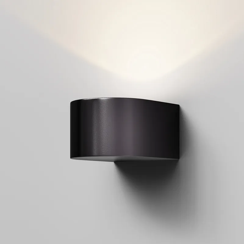 Ultimissimo Modello Applique per esterno a LED moderna in alluminio e diffusore in vetro - 5W - Lumen 500 - 3000k Luce Calda - IP54