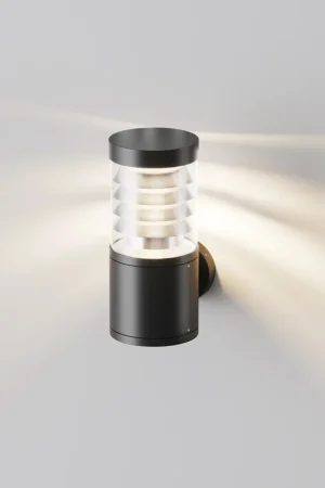 Vendita Finale Lampada da parete a LED per esterni in alluminio e diffusore in acrilico - 12W - Lumen 350 - 3000k Luce Calda - IP54