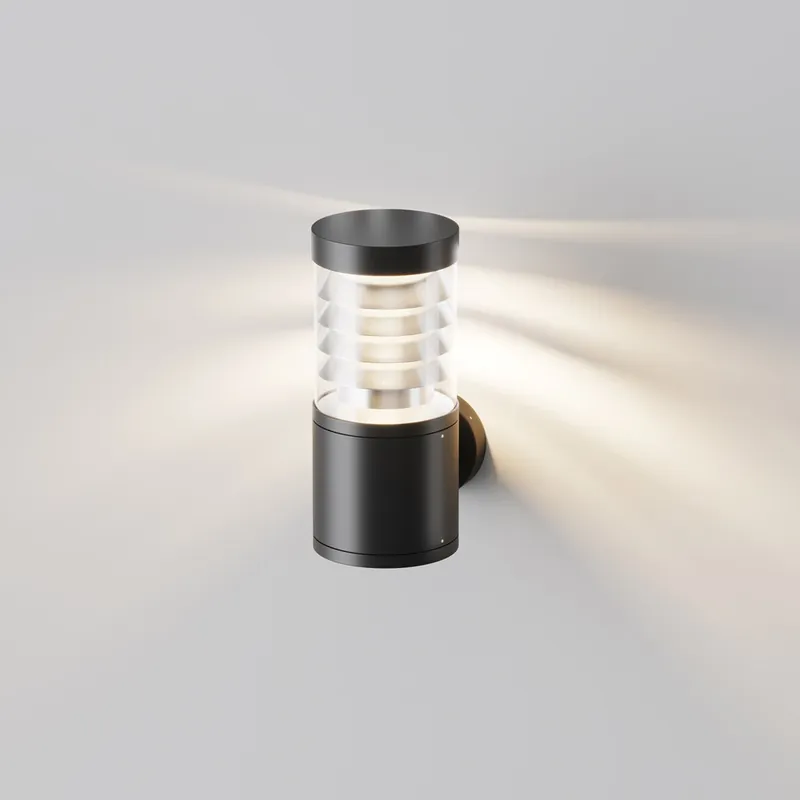 Vendita Finale Lampada da parete a LED per esterni in alluminio e diffusore in acrilico - 12W - Lumen 350 - 3000k Luce Calda - IP54