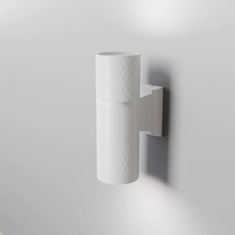 Lampada da parete per esterno in alluminio con doppio diffusore in acrilico - 50W - IP54 Nuovo Arrivo