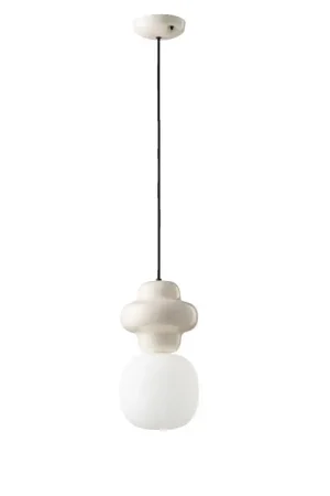 Esclusivo Lampada a sospensione in ceramica con singolo diffusore pendente in vetro - 60W - IP20