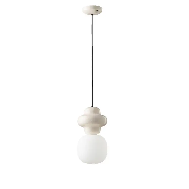 Esclusivo Lampada a sospensione in ceramica con singolo diffusore pendente in vetro - 60W - IP20
