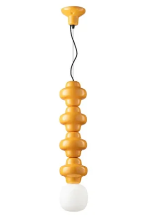 Lampada a sospensione 4 elementi in ceramica diffusore pendente in vetro - 60W - IP20 Offerta Del Giorno