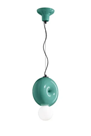 Direttamente Dal Produttore Lampada a sospensione in ceramica con diffusore in vetro dal design moderno - 60W - IP20