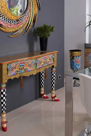 Consolle Versailles dal design eclettico in legno Saldi