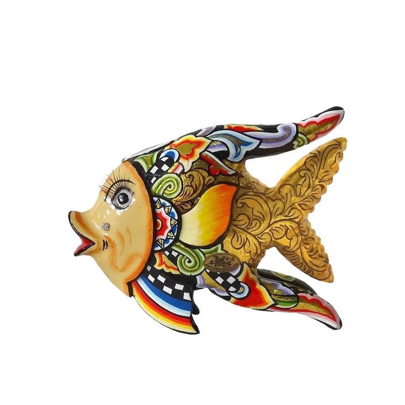 Compra Adesso Scultura da tavolo in marmorino dal design eclettico Pesce Oscar medio