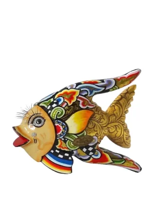 Reso Gratuito Scultura da tavolo in marmorino dal design eclettico Pesce Oscar piccolo