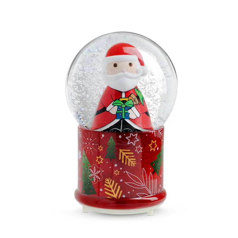 Palla di neve a luci led e carillon con Babbo Natale Compra Online
