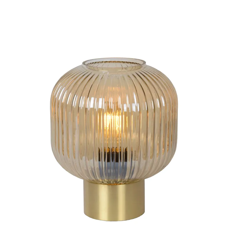 Subito Disponibile Lampada da comodino con base in metallo e diffusore in vetro dal design moderno - 40W - 20
