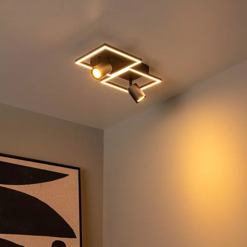 Offerta Limitata Plafoniera da soffitto a led con faretti - 23W - Lumen 850 - 2700k Luce Calda - IP20