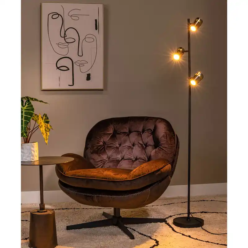 Solo Oggi Lampada da terra con struttura in metallo e 3 diffusori in vetro - 40W - IP20