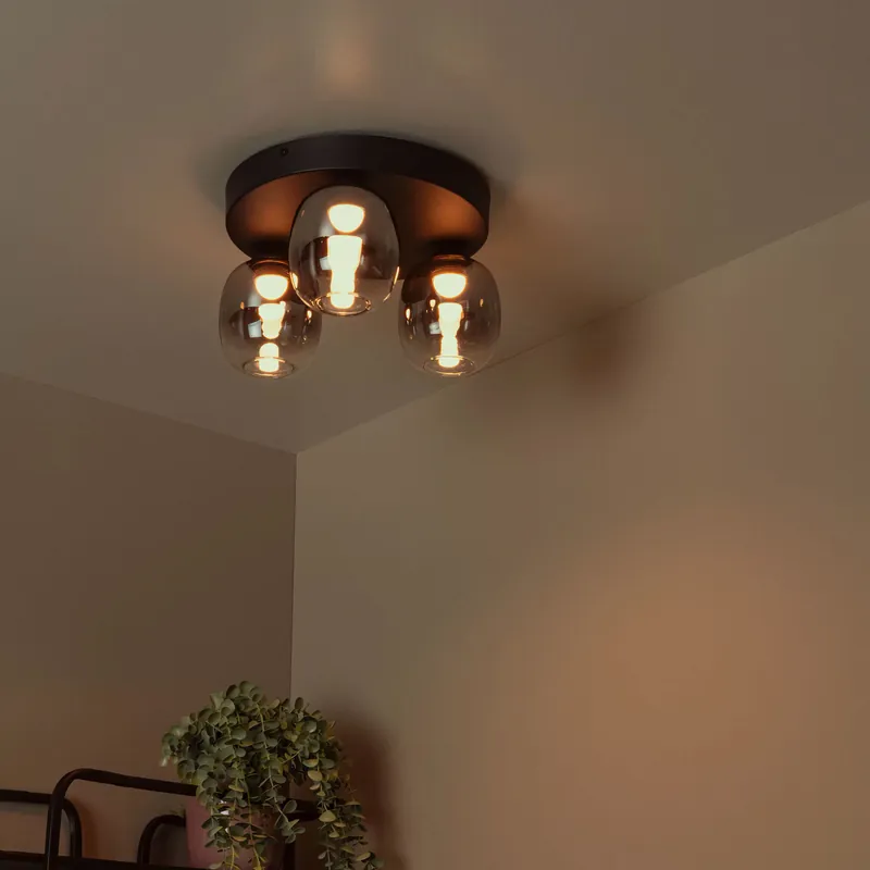 Lampada da soffitto con tre LED dimmerabili dal design moderno - 6W - Lumen 500 - 3000k Luce Calda - IP20 Ultimissimo Modello