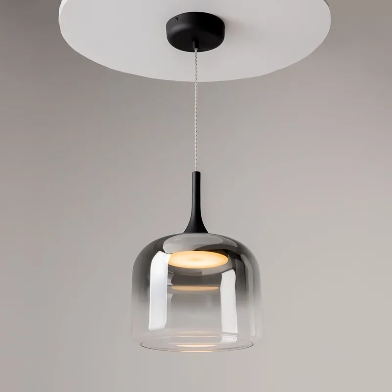 Lampada da tavolo diffusore in vetro a led dal design moderno - 12W - Lumen 1600 - 3000k Luce Calda - IP20 Spedito Oggi