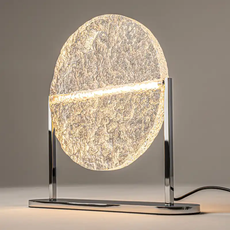 Lampada da tavolo con base in metallo e diffusore in acrilico a led dimmerabile - 7W - Lumen 250 - 3000k Luce Calda - IP20 Vendita Finale