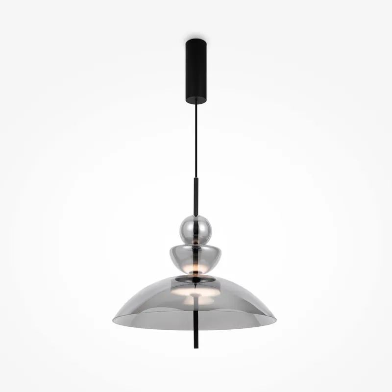 Lampada a sospensione con diffusore in vetro largo a led dal design moderno - 12W - Lumen 1300 - 3000k Luce Calda - IP20 Miglior Prezzo
