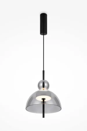 Acquista Ora Lampada a sospensione con diffusore a coppa in vetro a led dal design moderno - 12W - Lumen 1300 - 3000k Luce Calda - IP20