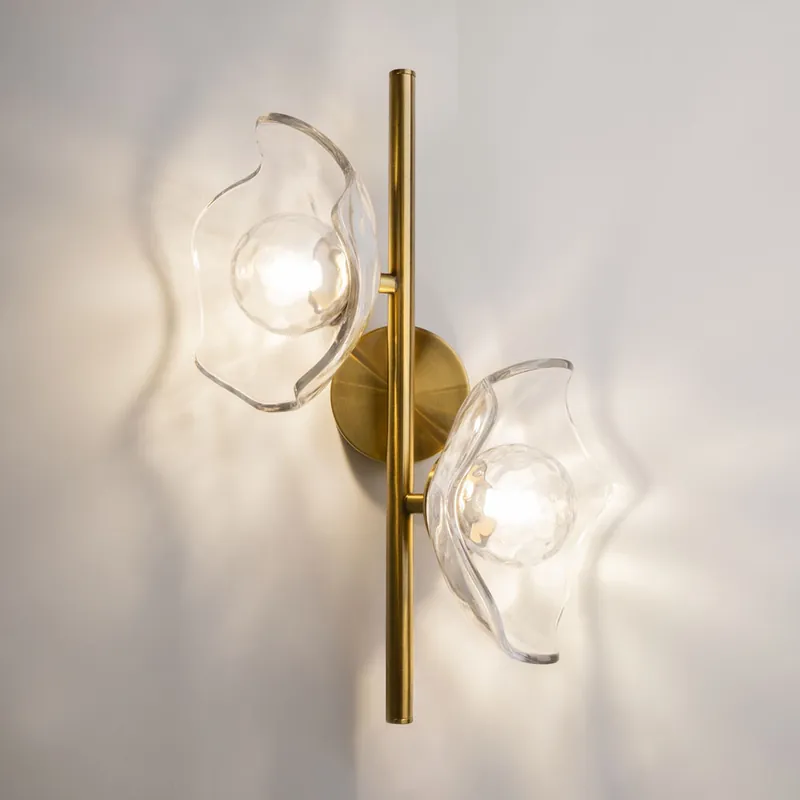 Di Tendenza Lampada da parete moderna con doppio diffusore in vetro - 28W - IP20