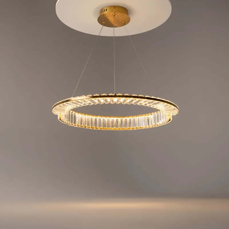 Lampada a sospensione a led con diffusore rotondo in vetro - 36W - Lumen 2340 - 3000k Luce Calda - IP20 Prezzo Di Fabbrica