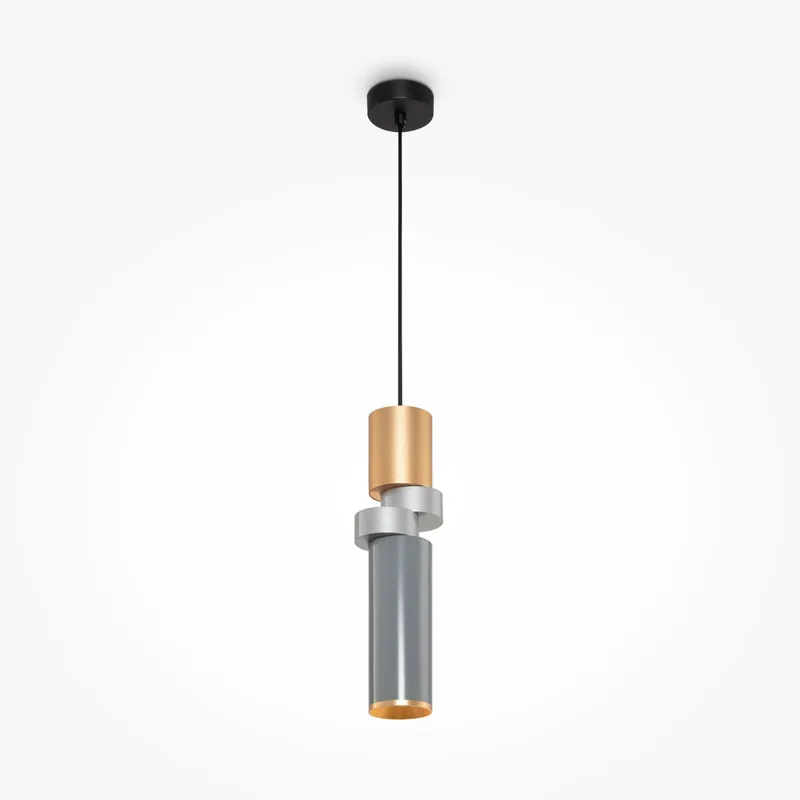 Vendita Finale Lampada a sospensione singolo diffusore tubolare in metallo dal design moderno - 40W - IP 20