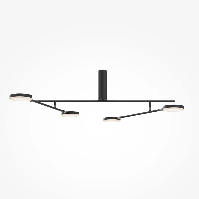 Lampada da soffitto in metallo con 4 diffusori a led dal design moderno - 26W - Lumen 1450 - 3000k Luce Calda - IP20 A Buon Prezzo