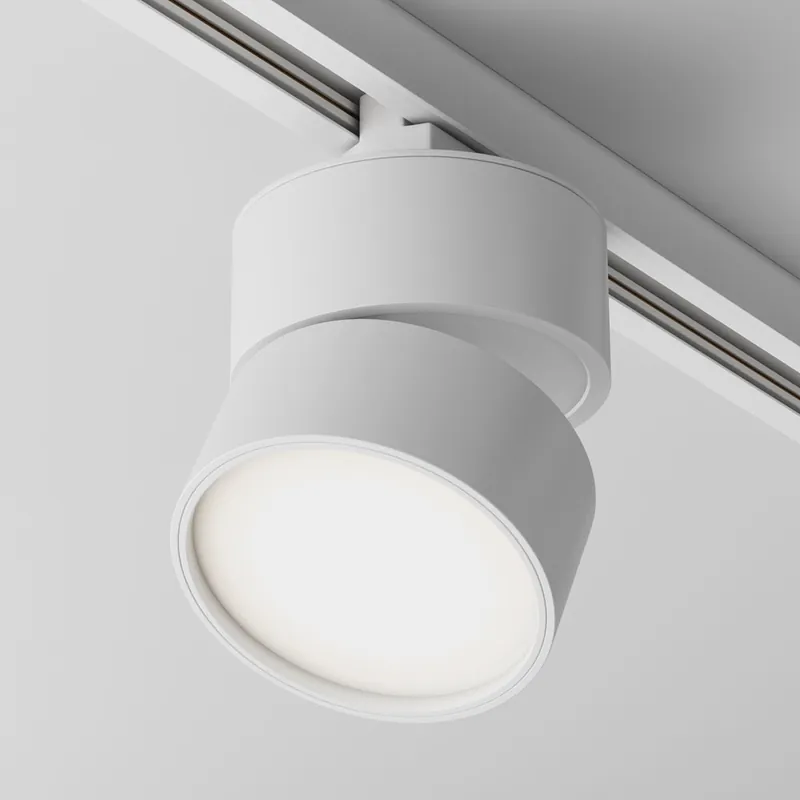 Faretto a LED in alluminio dal design moderno per sistema a binario monofase - 12W - Lumen 900 - 4000k Luce Naturale - IP 20 Offerta Del Giorno
