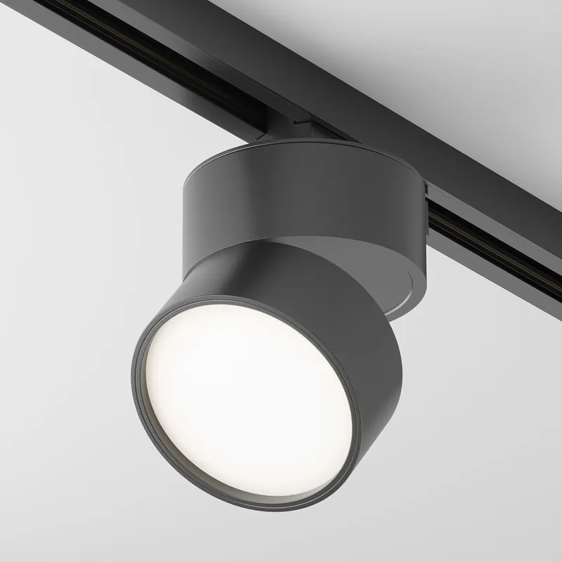 Faretto a LED in alluminio dal design moderno per sistema a binario monofase - 12W - Lumen 900 - 4000k Luce Naturale - IP 20 Spedizione Espresso