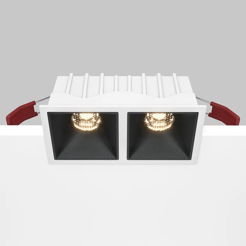 Faretto da incasso quadrato con doppio diffusore a led - 20W - Lumen 900 - 3000k Luce Calda - IP20 Popolare