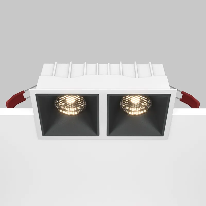 Esclusivo Faretto da incasso rettangolare con doppio diffusore a led - 30W - Lumen 2100 - 3000k Luce Calda - IP20