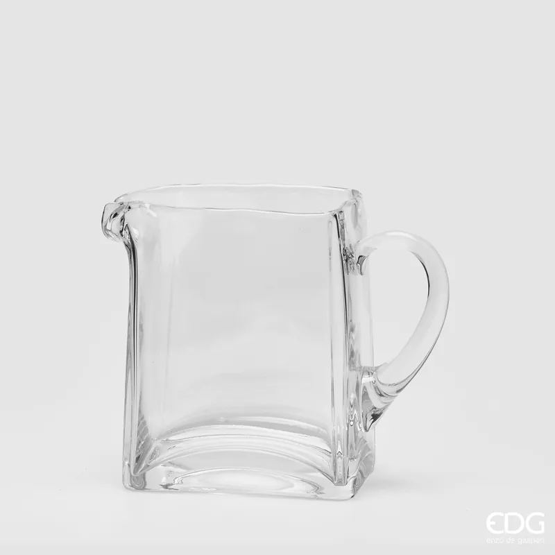 Caraffa quadrata con manico in vetro Reso Gratuito
