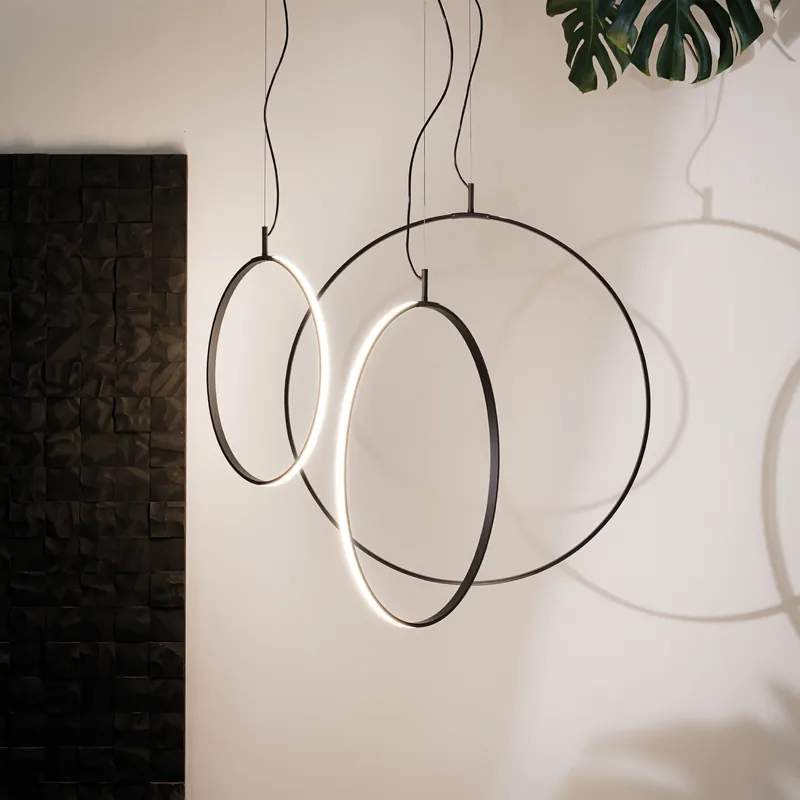 Lampada a sospensione piccola in metallo con diffusore in acrilico a led - 29W - Lumen 3200 - 3000k Luce Calda - IP20 Occasione