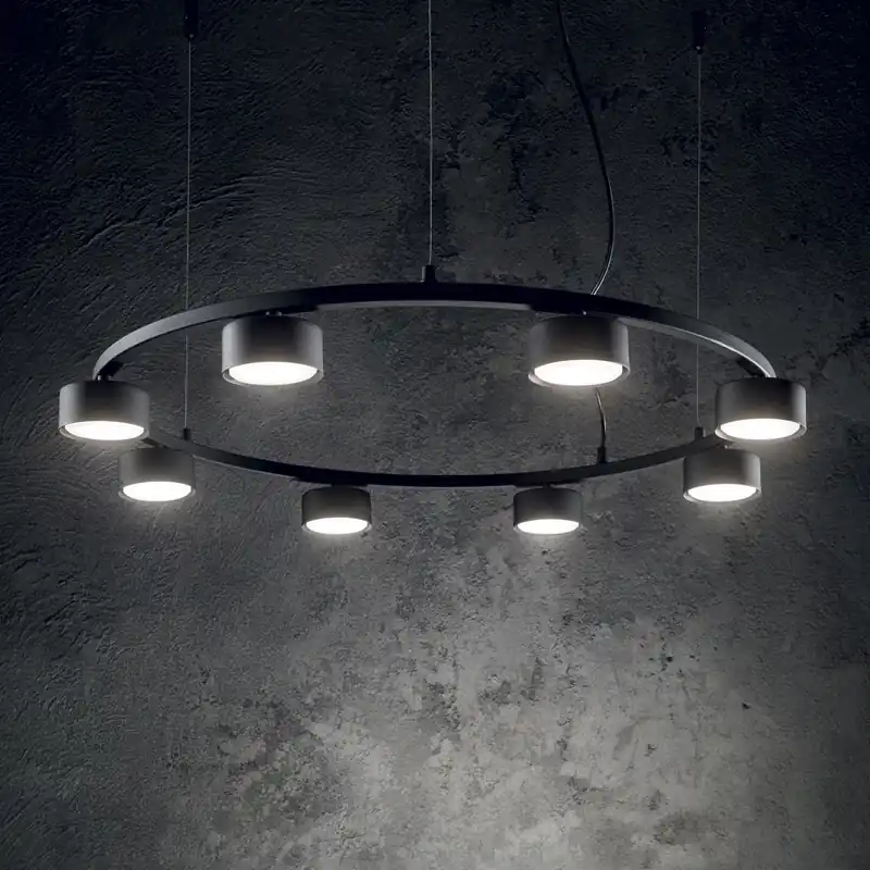 Prezzo Conveniente Lampada a sospensione rotonda grande con 8 diffusori dal design moderno - 9W - IP20