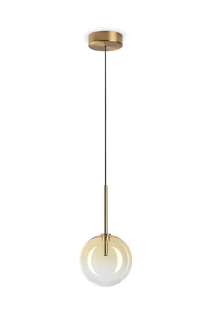 Vendita Finale Lampada a sospensione in metallo e diffusore in vetro rotondo piccolo - 2W - IP20