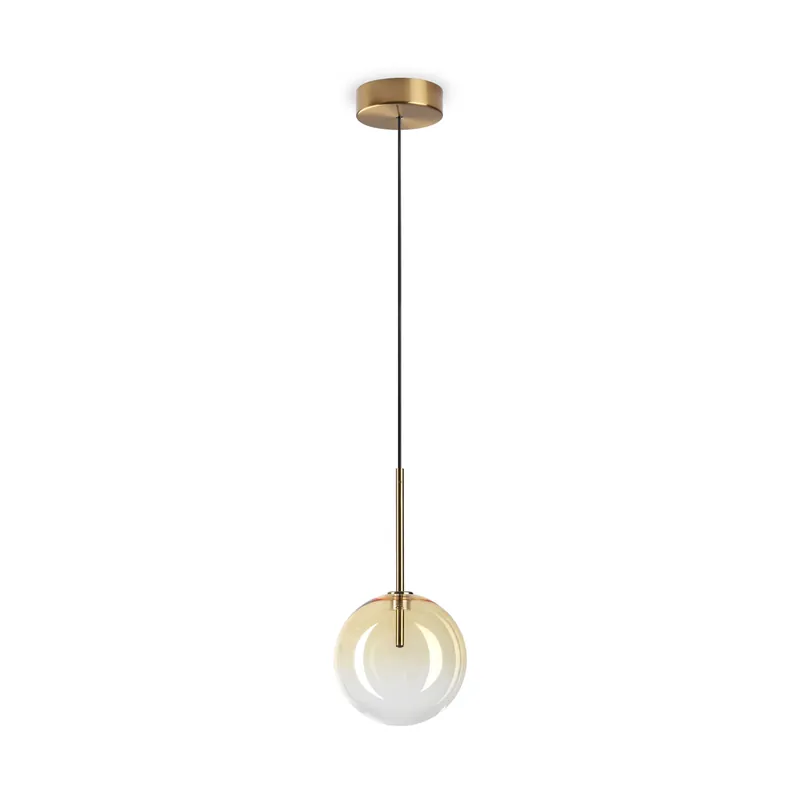 Vendita Finale Lampada a sospensione in metallo e diffusore in vetro rotondo piccolo - 2W - IP20