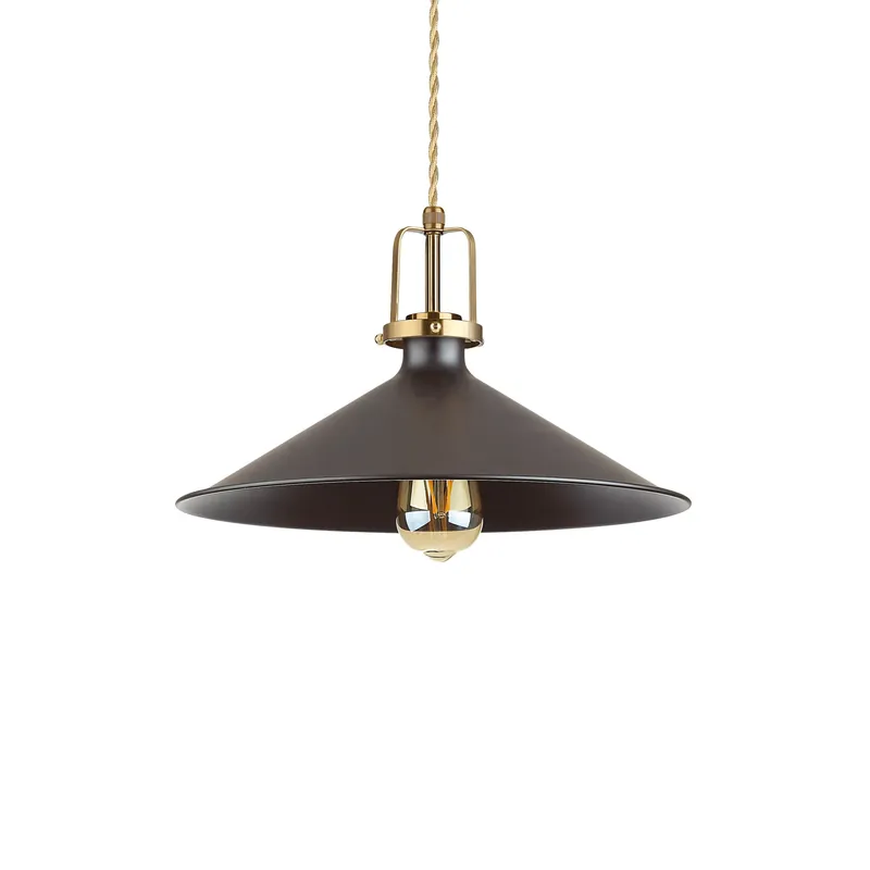 Prezzo Ridotto Lampada a sospensione diffusore a cono in metallo grande dal design industrial - 42W - IP20