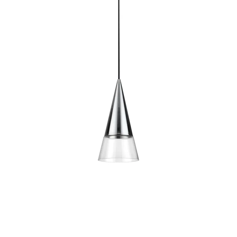 Prezzo Ridotto Lampada a sospensione moderna con diffusore in vetro a cono - 28W - IP20