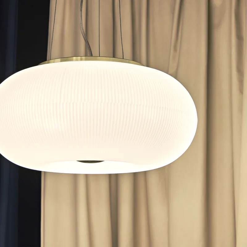 Lampada a sospensione in metallo e diffusore in vetro acidato - 9W - IP20 Prezzo Ridotto