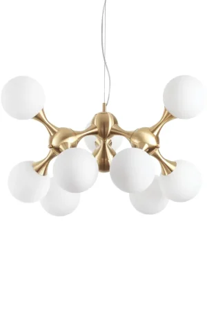 Acquista Ora Lampada a sospensione moderna in metallo con 9 diffusori in vetro acidato - 8W - IP20