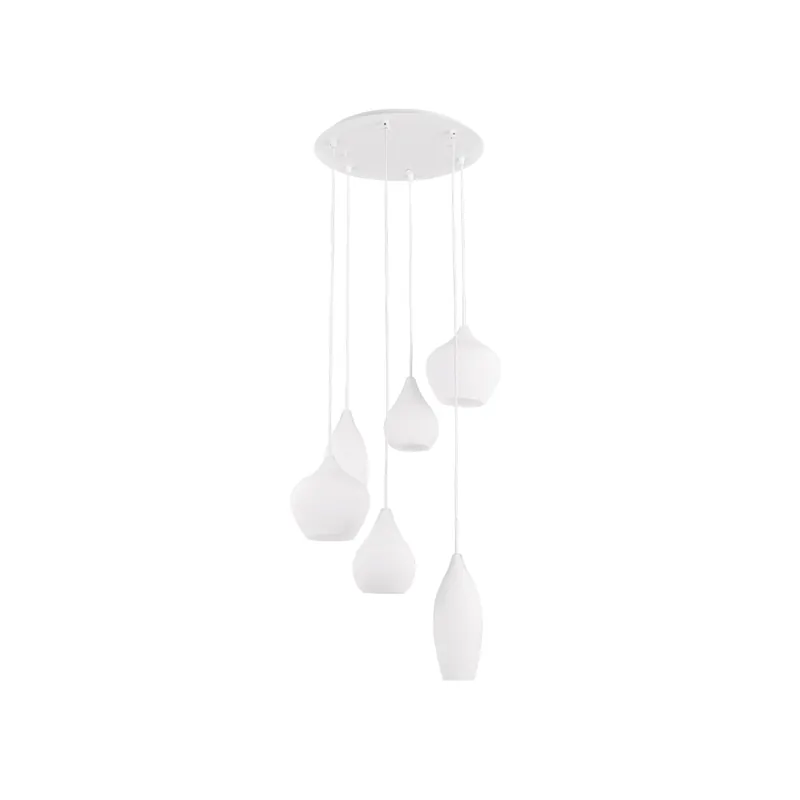 Lampada a sospensione rotonda in metallo con diffusori in vetro soffiato - 40W - IP20 Promozione Esclusiva