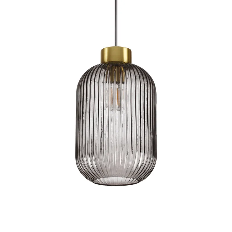 Scelto Dai Clienti Lampada a sospensione in ottone satinato e diffusore in vetro ovale grande - 60W - IP20