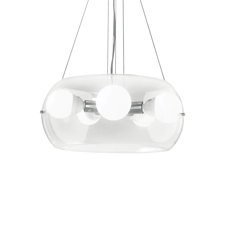 Occasione Lampada a sospensione con struttura in metallo e diffusore in vetro soffiato - 60W - IP20