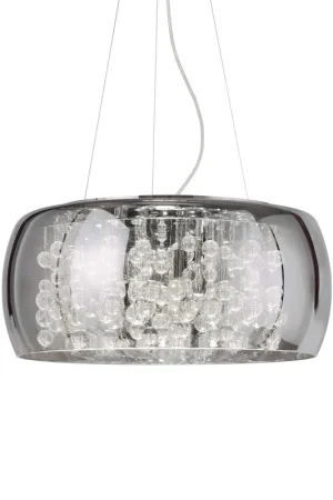 A Buon Prezzo Lampada a sospensione grande con diffusore in vetro con sfere in vetro pendenti - 40W - IP20