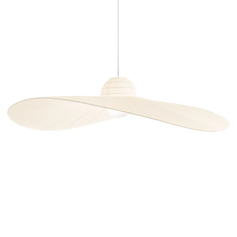 Lampada a sospensione con struttura e paralume in metallo a rete con tessuto - 60W - IP20 Esclusivo