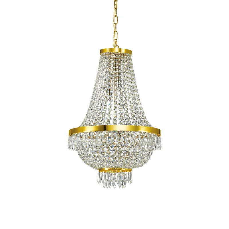 Super Prezzo Lampadario classico medio con struttura in metallo e elementi in cristallo - 4W - IP20