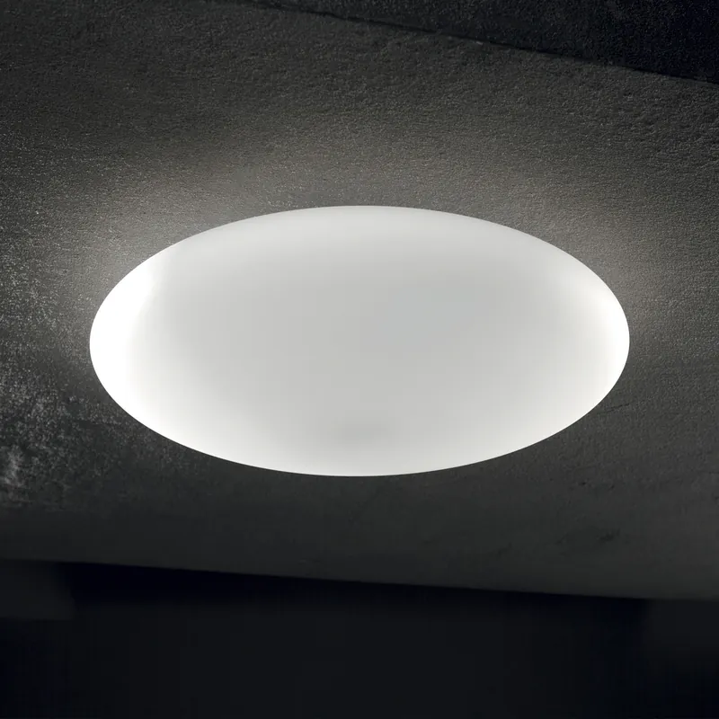 Prezzo Basso Plafoniera piccola con struttura in metallo e diffusore in vetro rotondo - 42W - IP20