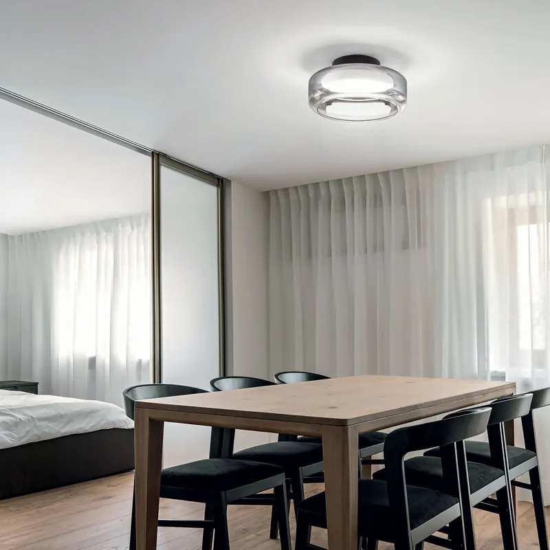 Occasione Imperdibile Plafoniera a led grande con struttura in metallo e diffusore in doppio vetro - 19W - Lumen 1850 - 3000k Luce Calda - IP20