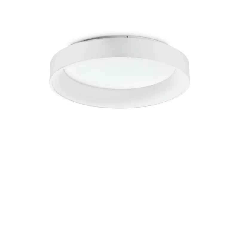 Plafoniera a led media con struttura in metallo e diffusore rotondo - 43W - Lumen 4400 - 3000k Luce Calda - IP20 Soddisfatti O Rimborsati