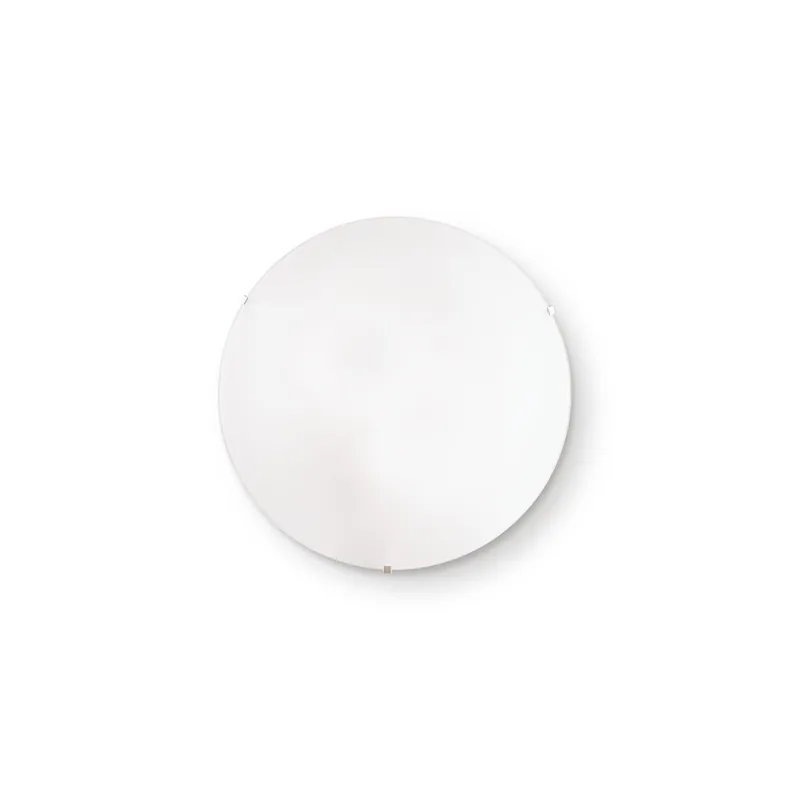 Plafoniera piccola con diffusore in vetro sabbiato rotondo e ganci in metallo - 60W - IP20 Subito Disponibile