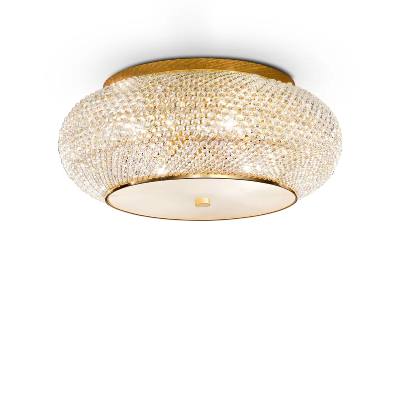 Occasione Imperdibile Plafoniera media struttura in metallo e diffusore in perle di cristallo - 40W - IP20